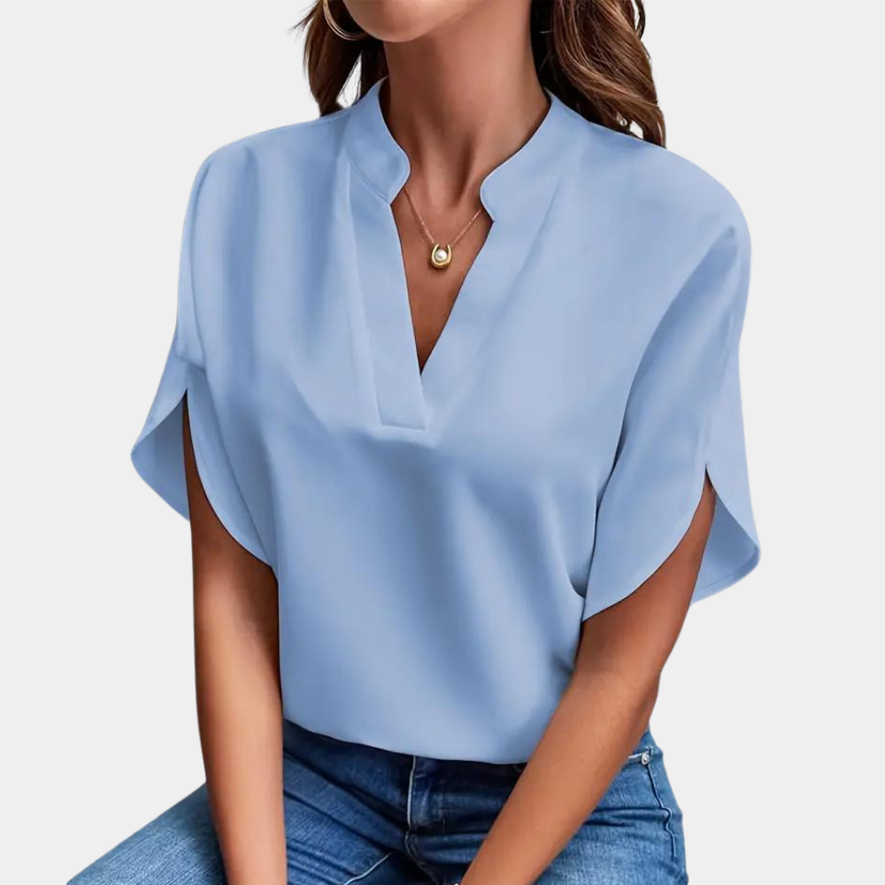 Aiva | Women's Short Sleeve Blouse | Summer