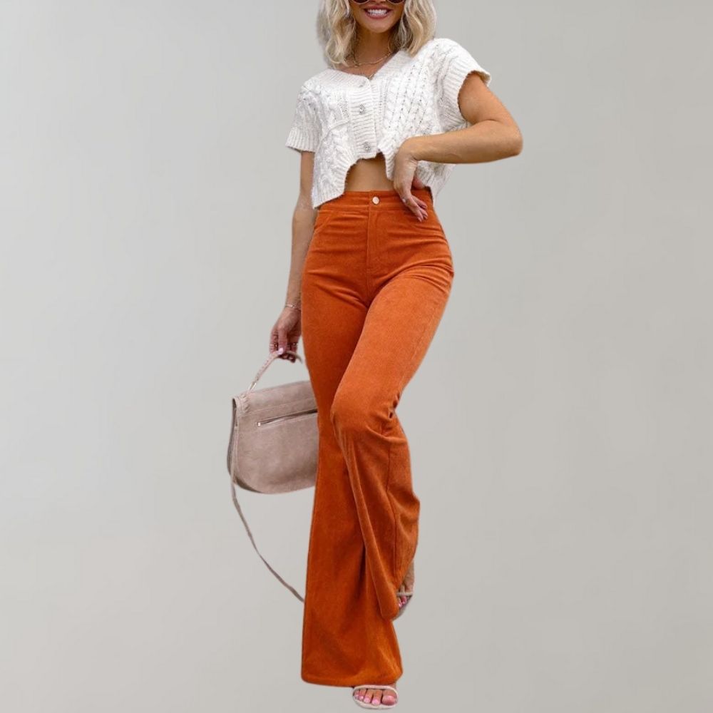 Abel | Women's Flared Trousers | Corduroy