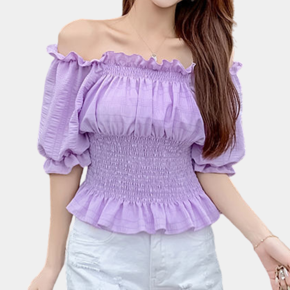 Agnes | Women's Casual Top | Puff Sleeve