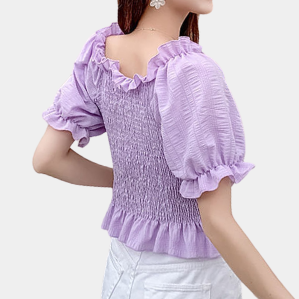 Agnes | Women's Casual Top | Puff Sleeve